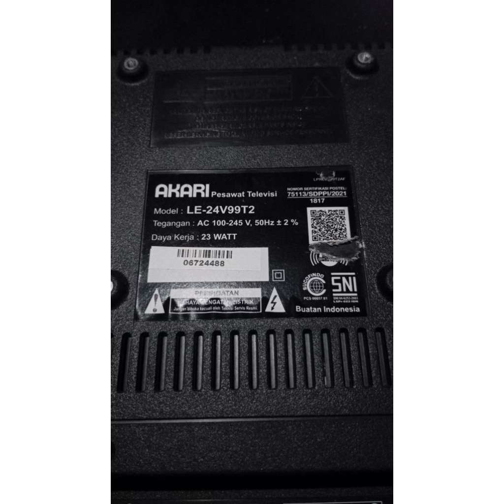 Mb Mainboard Mesin TV Akari 24 inch LE-24V99T2 LE 24V99T2