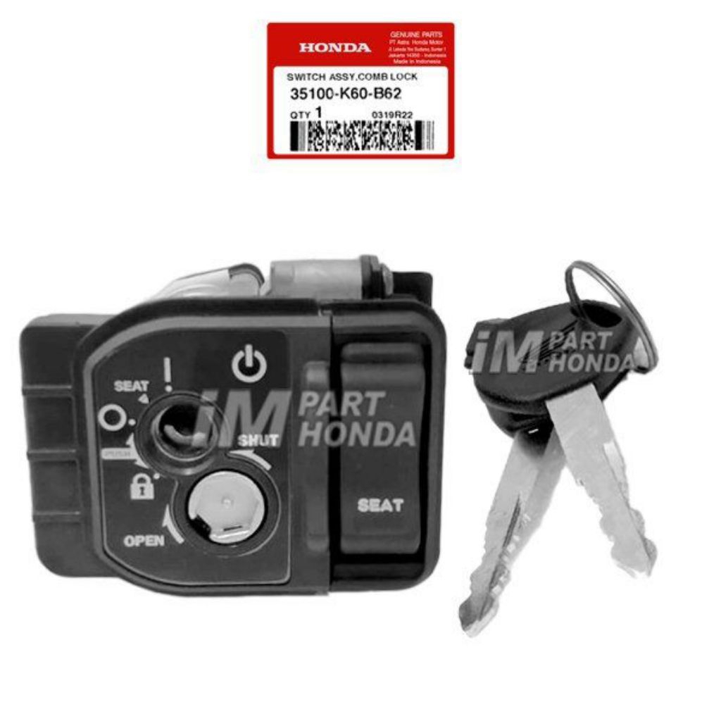 35100-K60-B62 KUNCI KONTAK SET VARIO 125 LED NEW K60 ORIGINAL HONDA