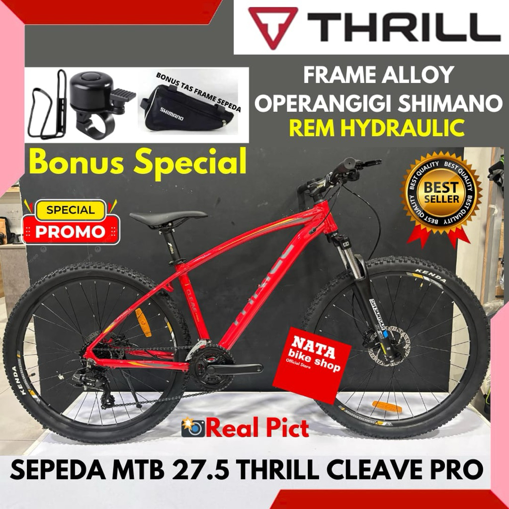 Sepeda Gunung 27,5 Mtb Thrill Cleave Pro Frame Alloy Terbaru