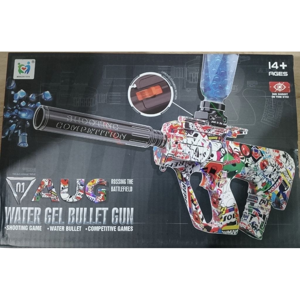 Mainan tembakan water gel bullet gun AUG
