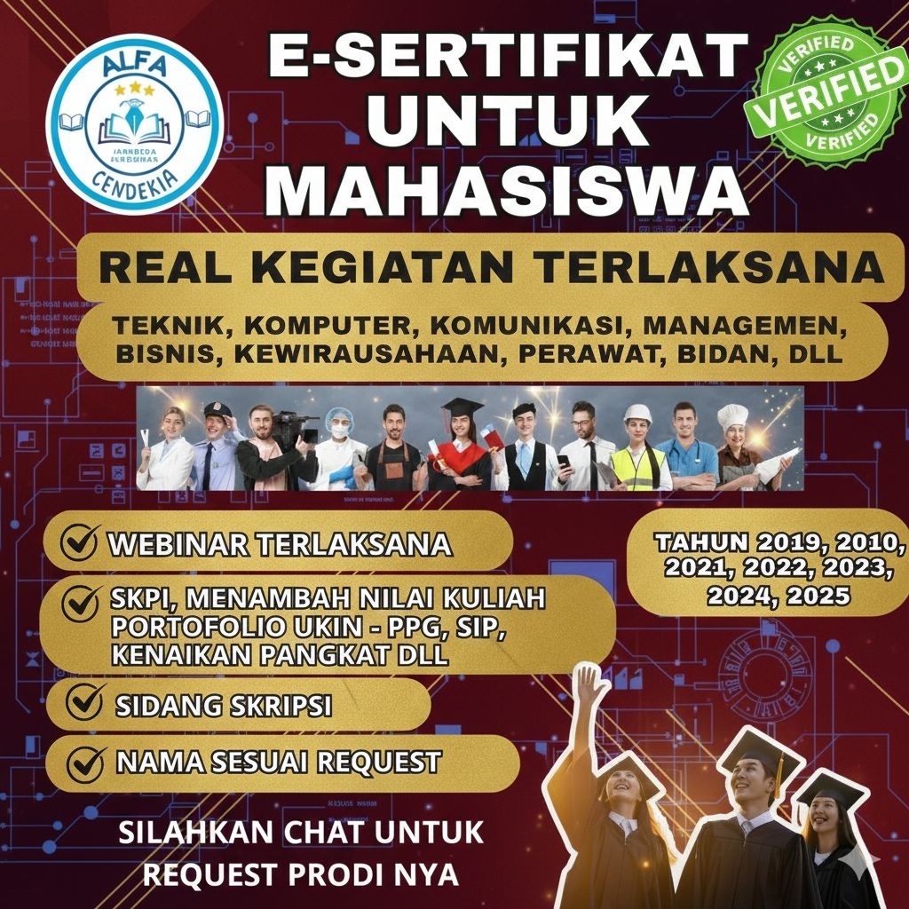 Pelatihan Online Mahasiswa Nasional | E-Sertifikat Mahasiswa l Webinar Mahasiswa