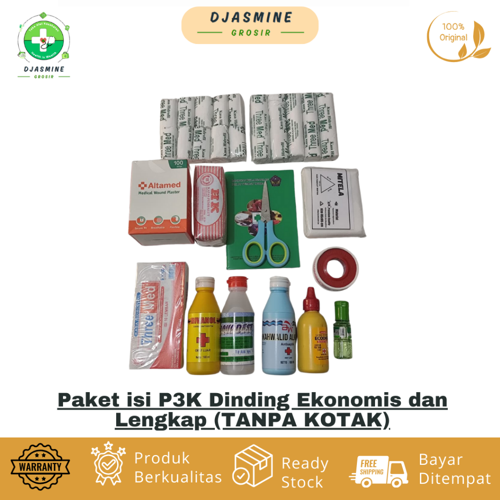 Paket isi P3K Dinding Ekonomis dan Lengkap (TANPA KOTAK)