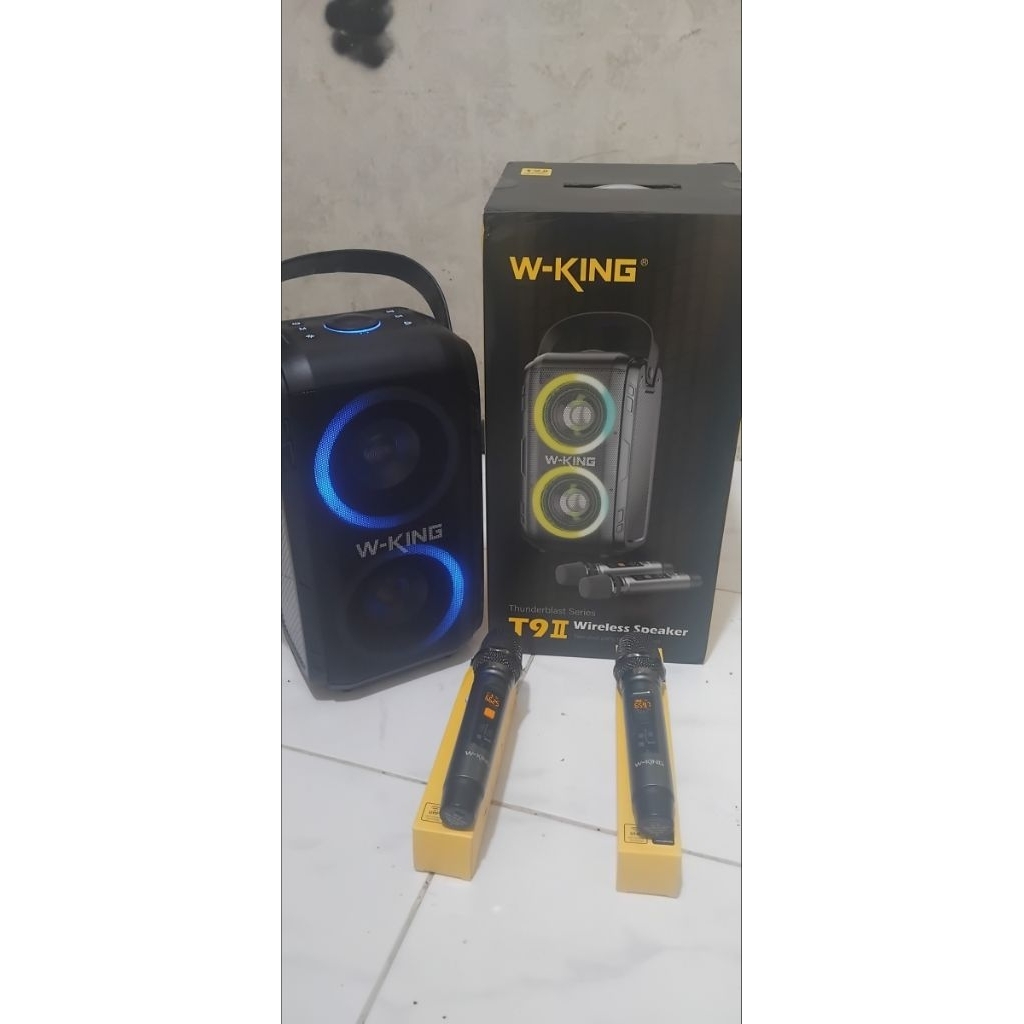 speaker bluetooth karaoke wking T9ii Mic 2 speaker party