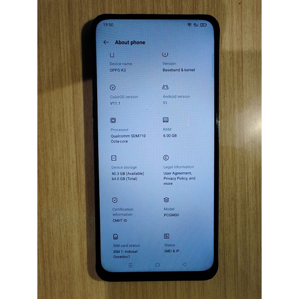 Oppo K3 RAM 6/64 GB Batangan