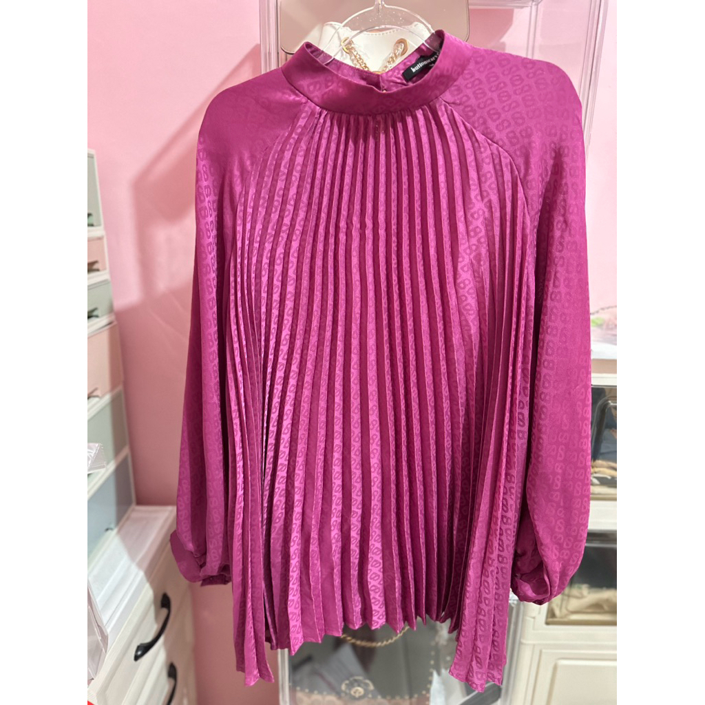 Buttonscarves - Monogram Satin Blouse Preloved BUNDLING