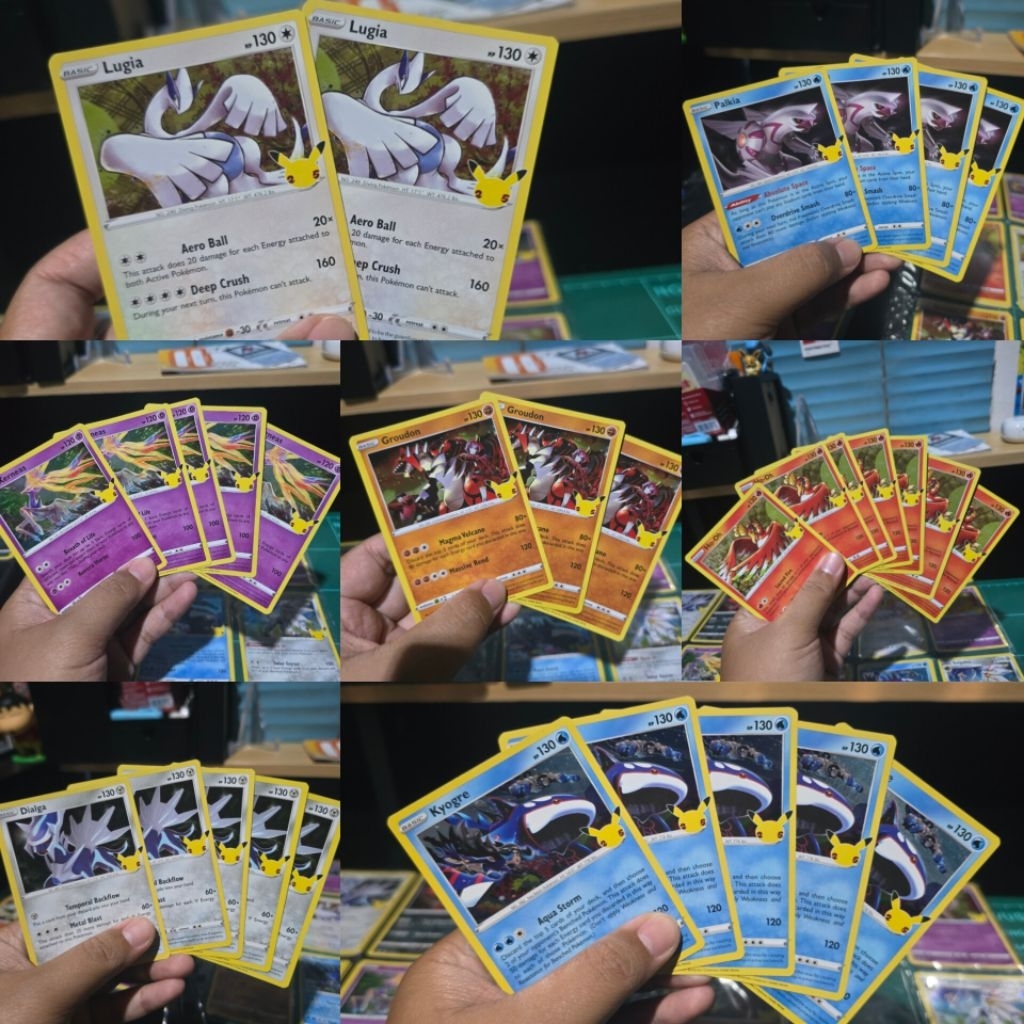 Pokemon 25th Celebration Holo: Lugia, Ho-oh, Groudon, Palkia,Kyogre,Dialga,Xerneas - Pokemon TCG Eng