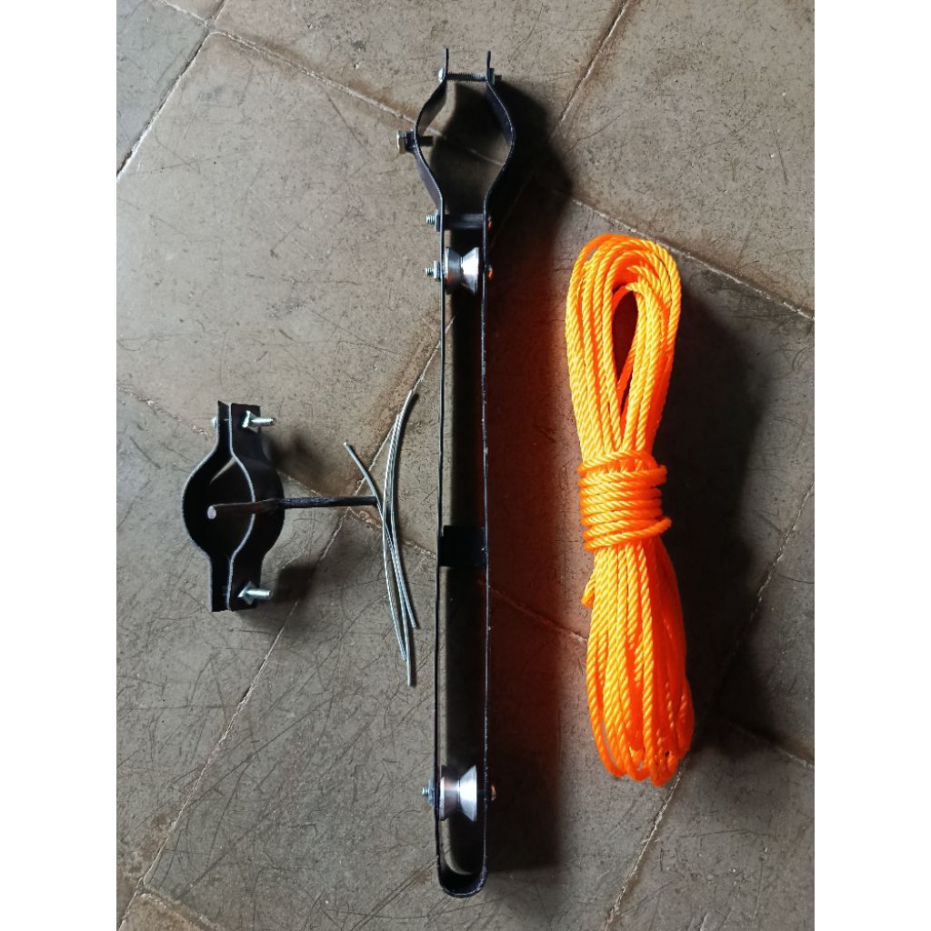 satu set kerekan kandang burung besi roda besi cor kerekan sangkar burung besi plat tebal