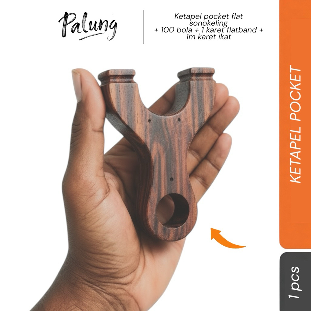 ketapel pocket bigger kayu sonokeling / ketapel tradisional murah full set