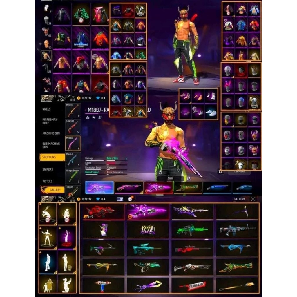 Cod akun fire free sultan full lengkap terbaru