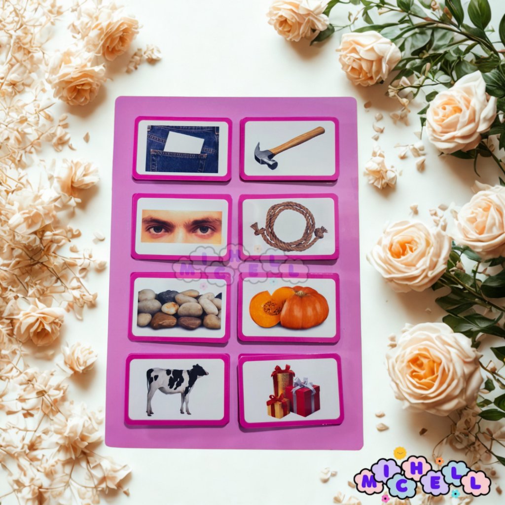 Worksheet Pink Series Bahasa Indonesia - Belajar Membaca Metode Game Montessori Anak