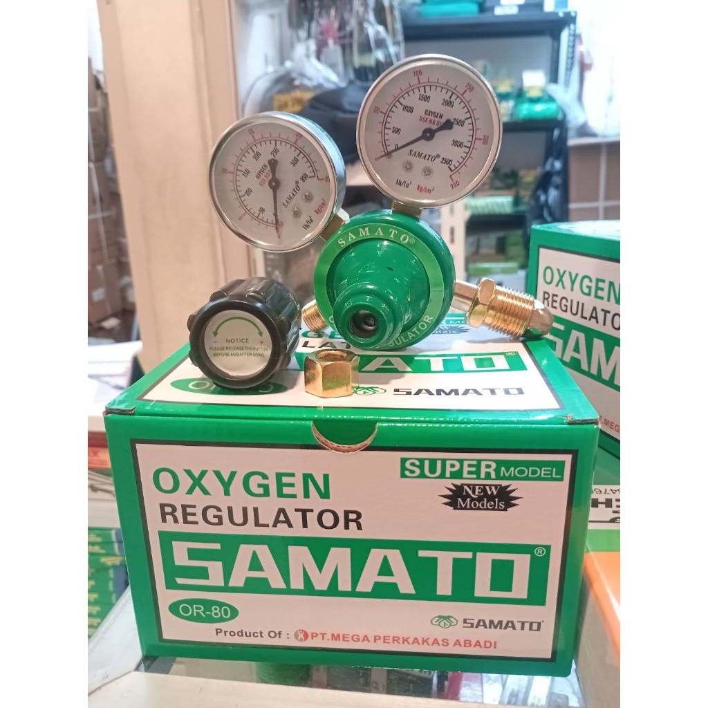 Regulator Oxygen Samato Regulator Oksigen Tabung Las O2 regulator las oksigen