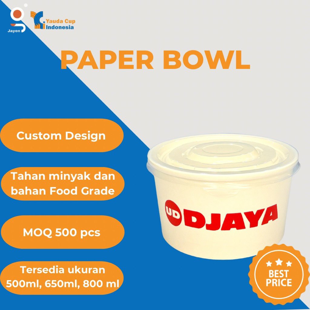 Custom Sablon Paper Bowl | Jayen Packaging