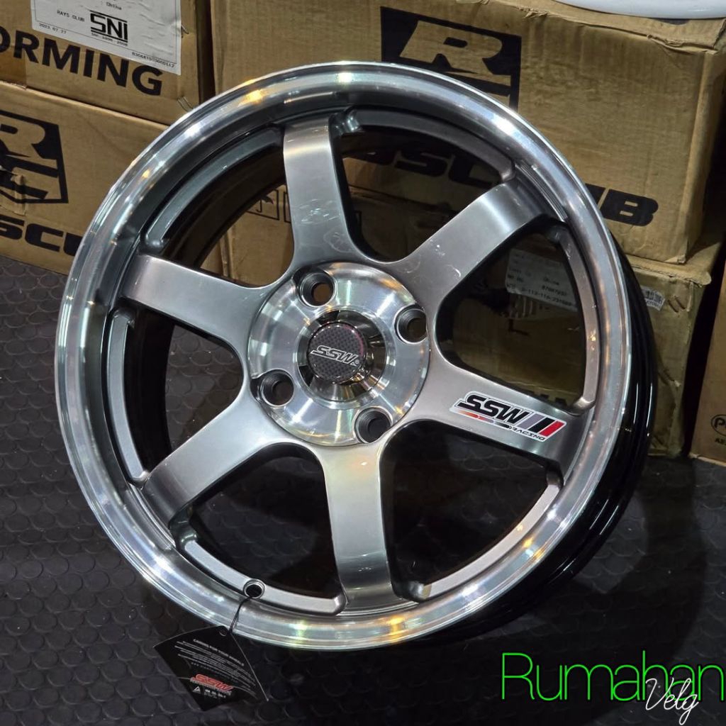 velg racing te37 ssw original Thailand r16 lebar 7 et 40 velg racing ring 16 pnp mobil brio jazz cit