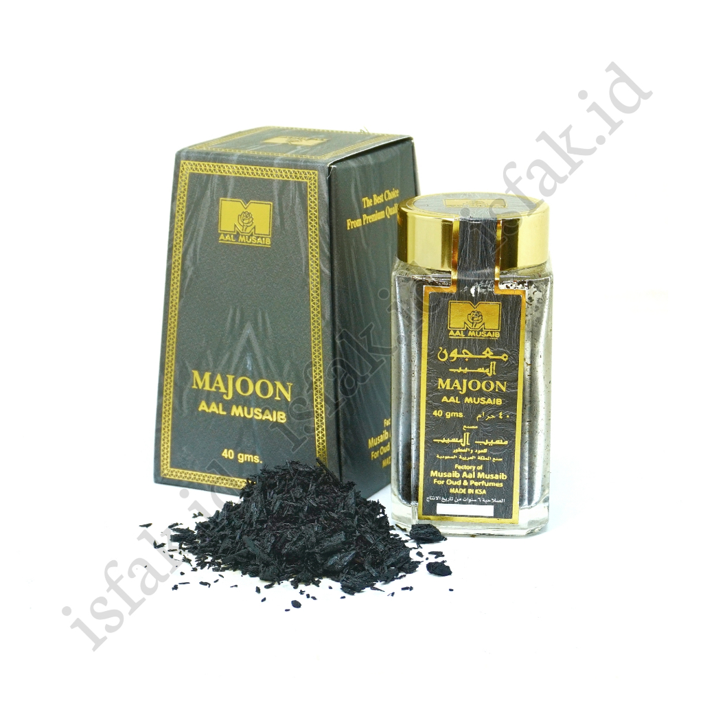 Bukhur Majoon AAL Musaib 40gr Buhur Majun Bakhoor Majon Bukhour Gahru Kemenyan Gaharu Asli Arab