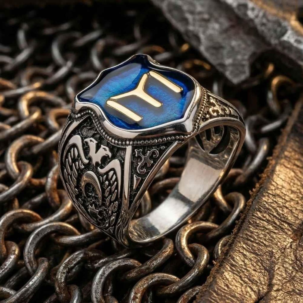 Cincin Perak Turki Model Iyi Kayi Ottoman Ertugrul Silver 925