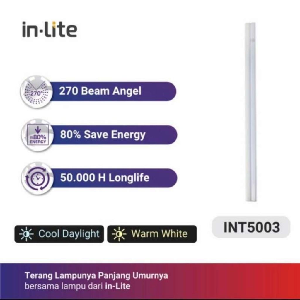 INLITE T5 BATTEN 10W DAN 14W (6500K)