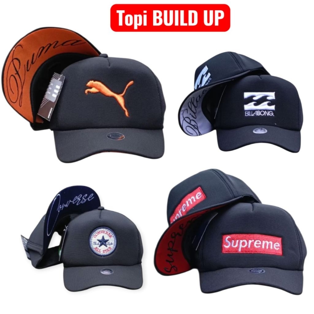 TOPI BUILT UP PRIA || TOPI BUILD UP || TOPI BASEBALL PRIA || TOPI TANPA SETELAN BELAKANG