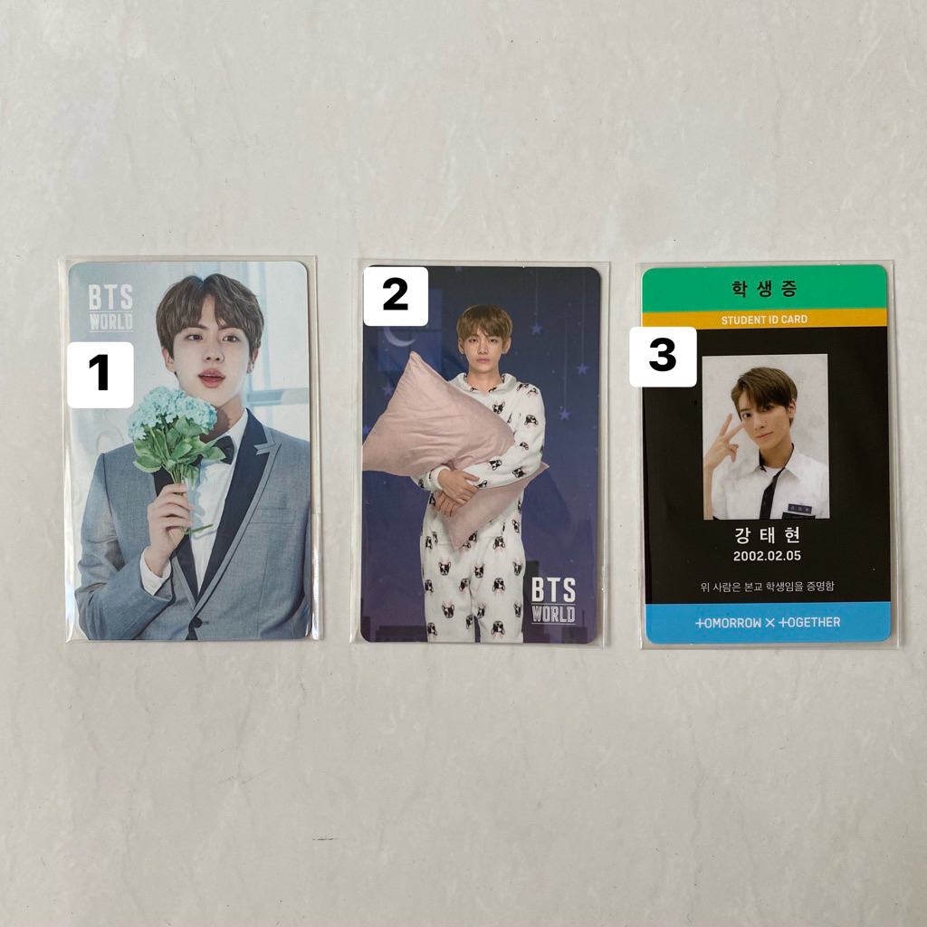 pc photocard official bts txt bangtan jin taehyung taehyun id card tomorrow x together