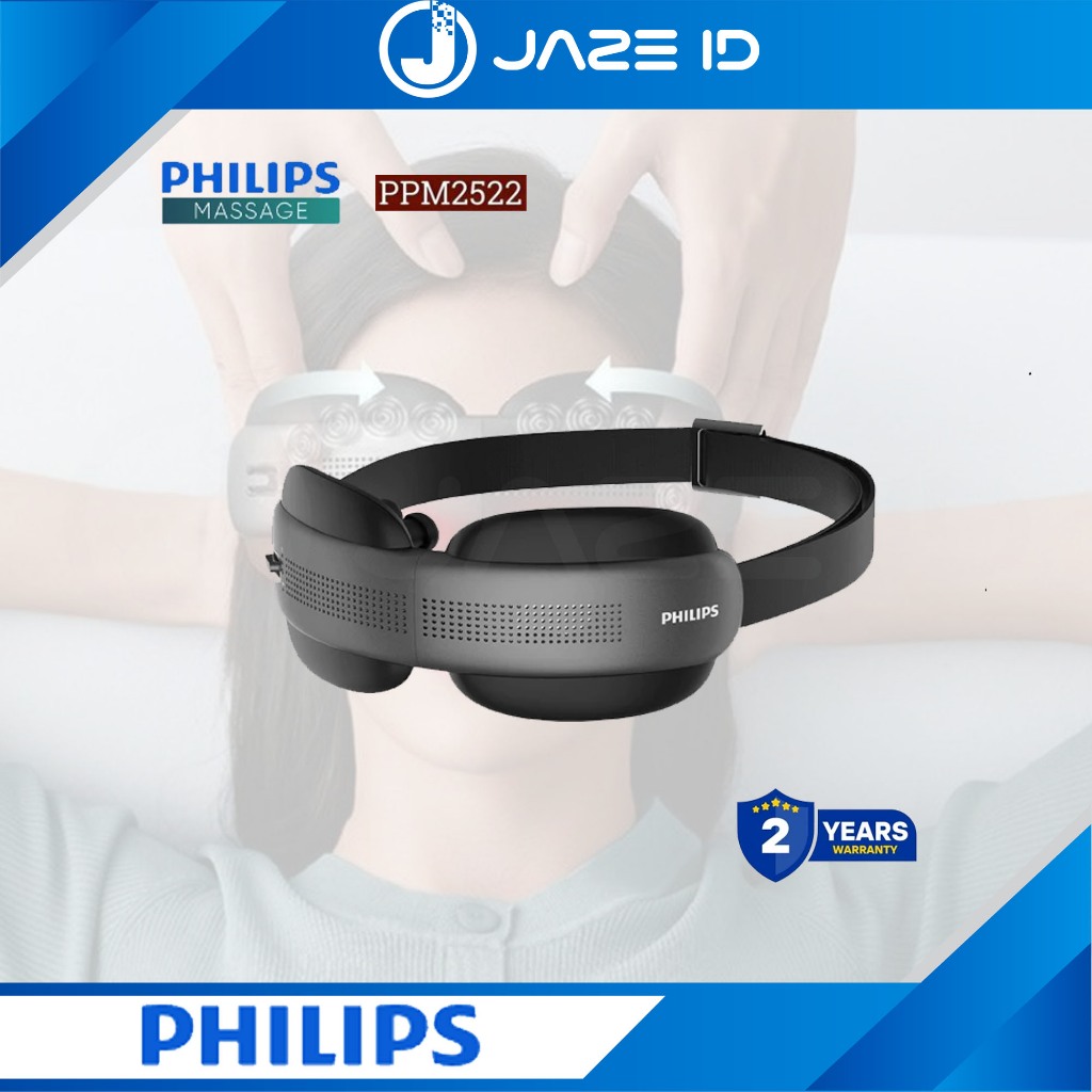 Philips PPM2522 Massage Alat Pijat Mata Muka Hangat Bluetooth Music Hot Panas