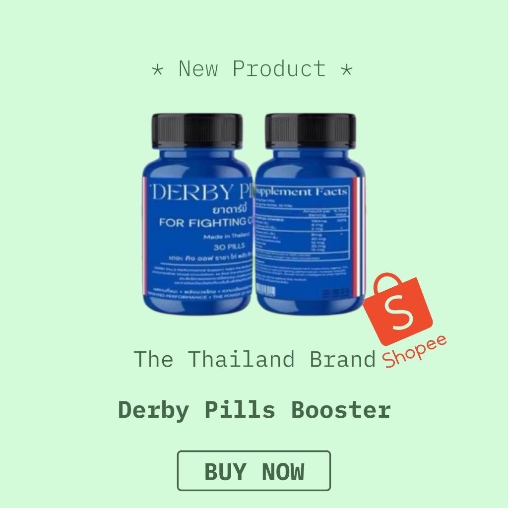 PROMO Derby Pills Booster Original Thailand, Obat Aduan Ayam Juara Energi 100%