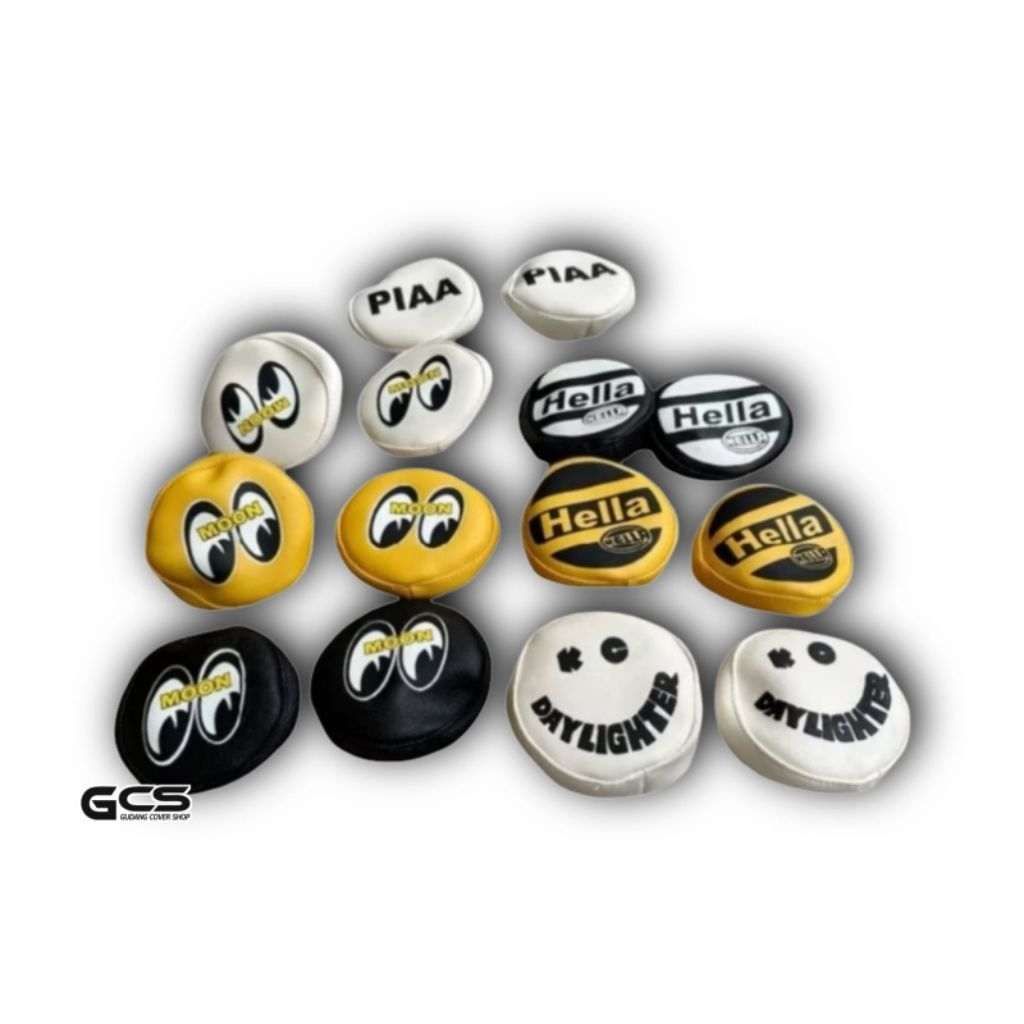 Cover Foglamp Anti Kerikil Kulit Sintetis - Pelindung Lampu Kabut Offroad