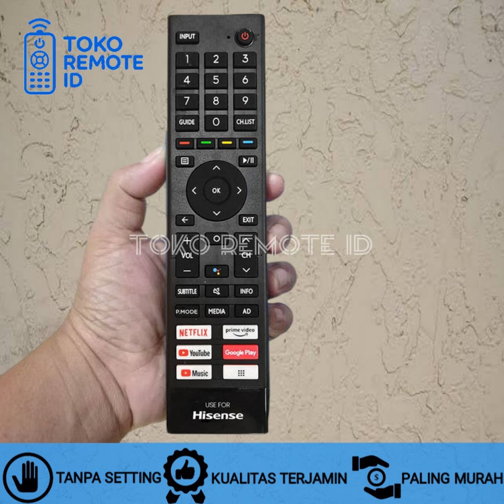 Remote TV Hisense Smart TV UHD 4K Remot Hisense Android Smart TV LCD LED 43A6500H 32A4200G 43A4200G