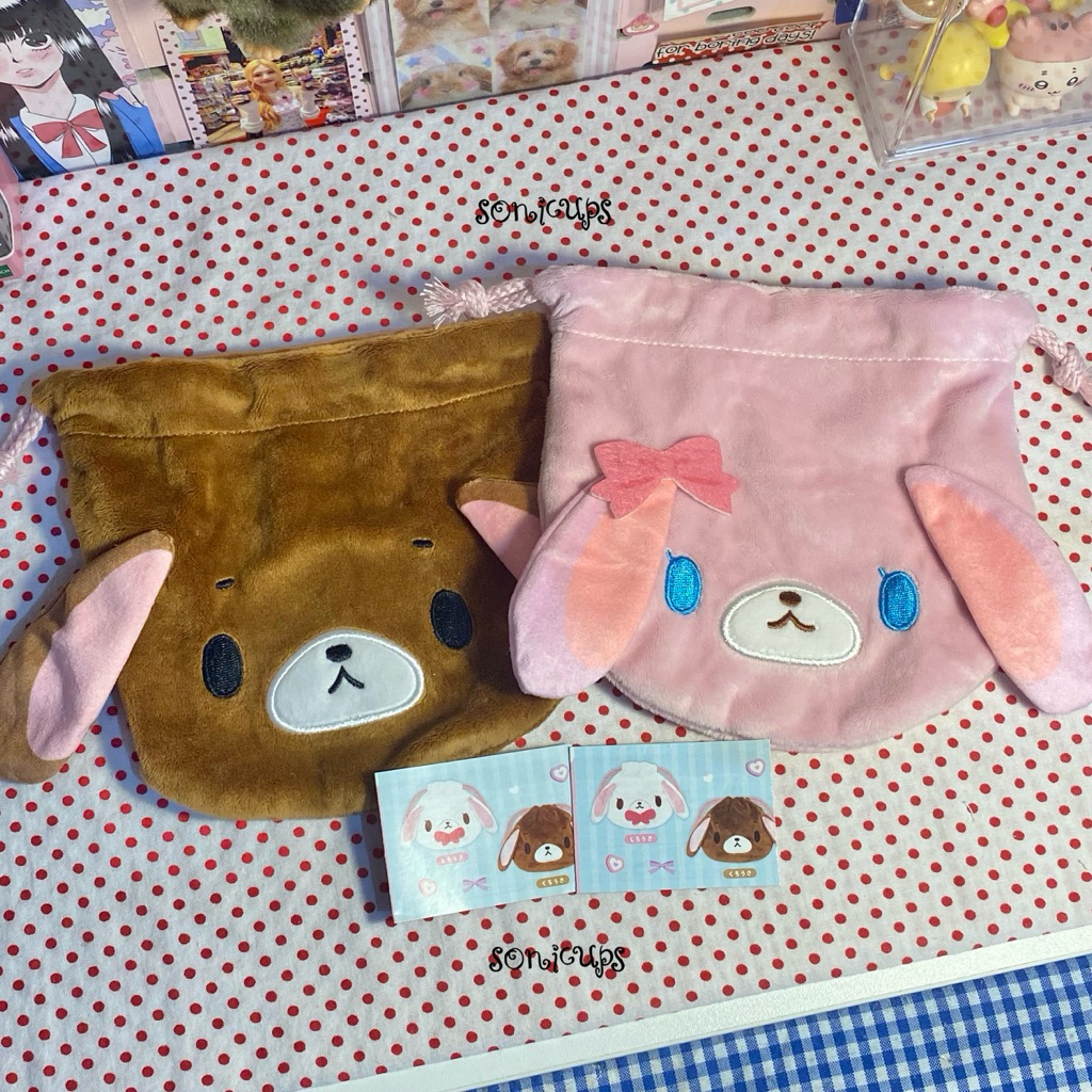 [baca desk] Sugarbunnies pouch new original gacha sanrio Sugarbunnies Momousa & Kurousa