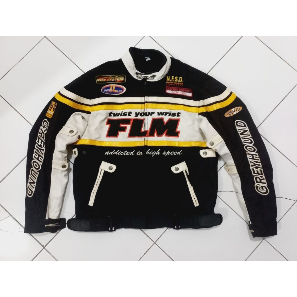 FLM greyhound by Polo biker jacket not yellow corn simpson schott perfecto avirex rbc vanson
