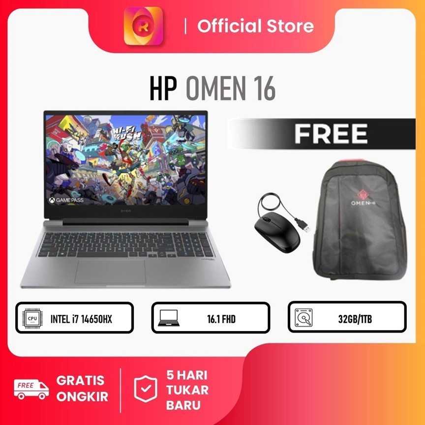 HP OMEN 16 I7 14650 RTX4060 8GB/ 32GB 1TB W11 16.1FHD IPS 144HZ