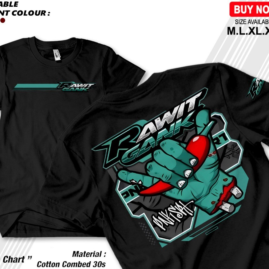 Kaos Distro Rawit Gank Unisex - Baju Cabai Racing - Kaos Cabai Rawit - Kaos Petani Muda