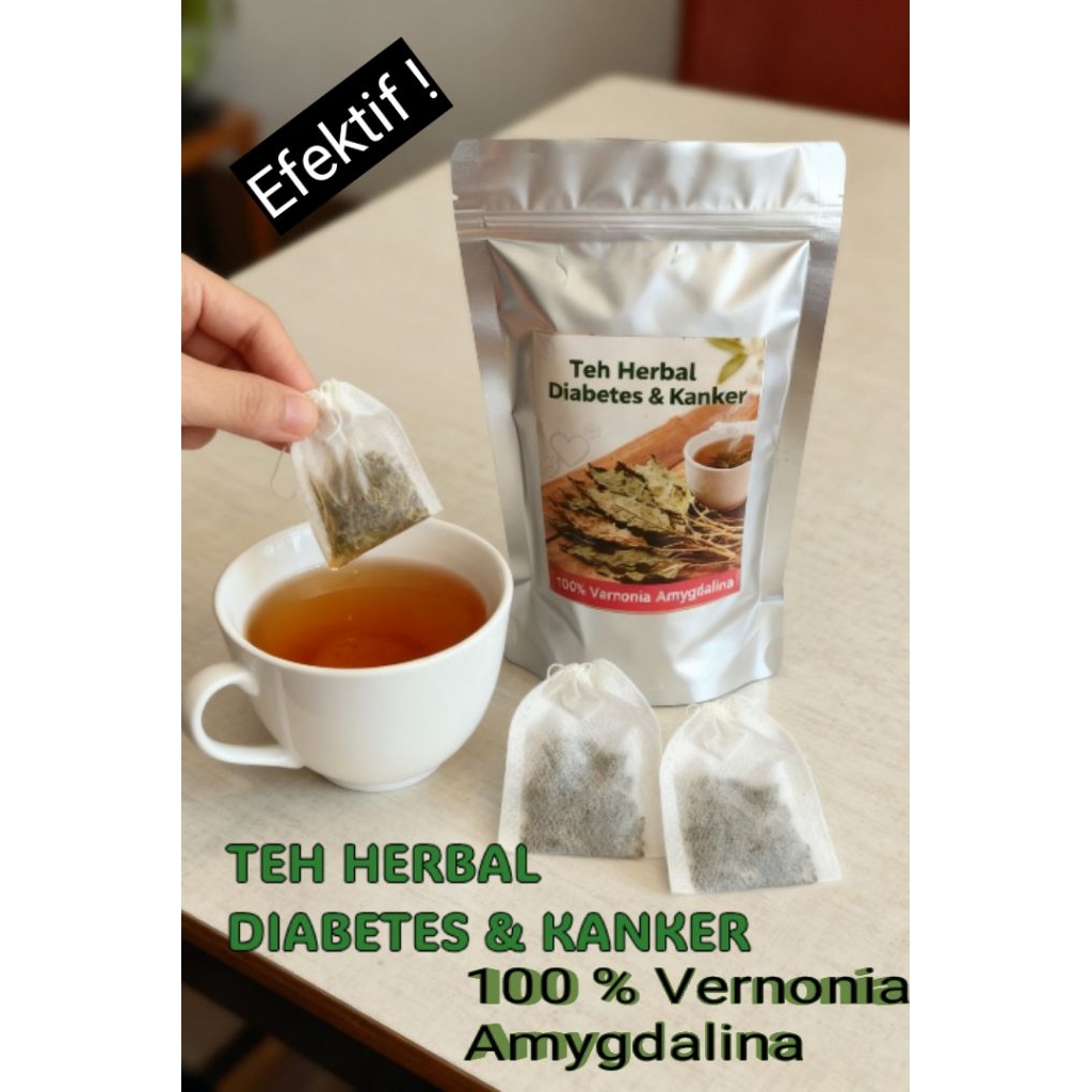 Teh Herbal Diabetes & Kanker Sediaan Teh Celup Mega Klorofila