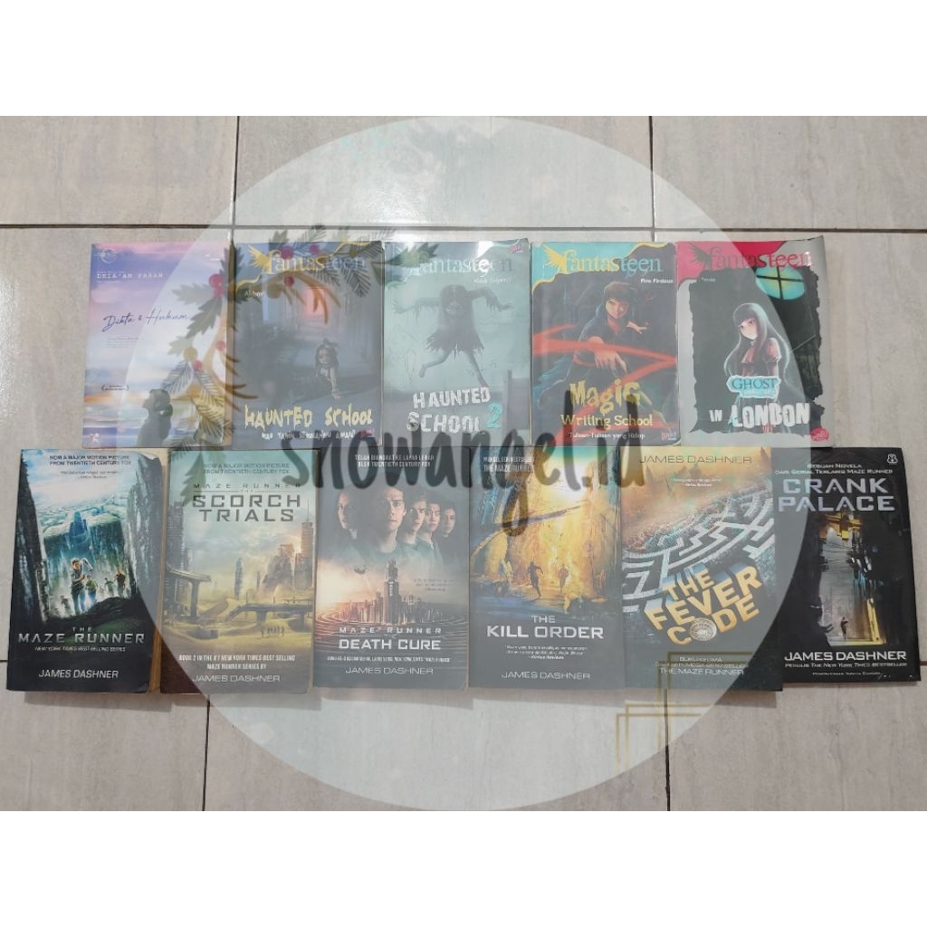 PRELOVED NOVEL Dikta dan Hukum, Fantas teen (Haunted School, Magic Writing School, Ghost in London),