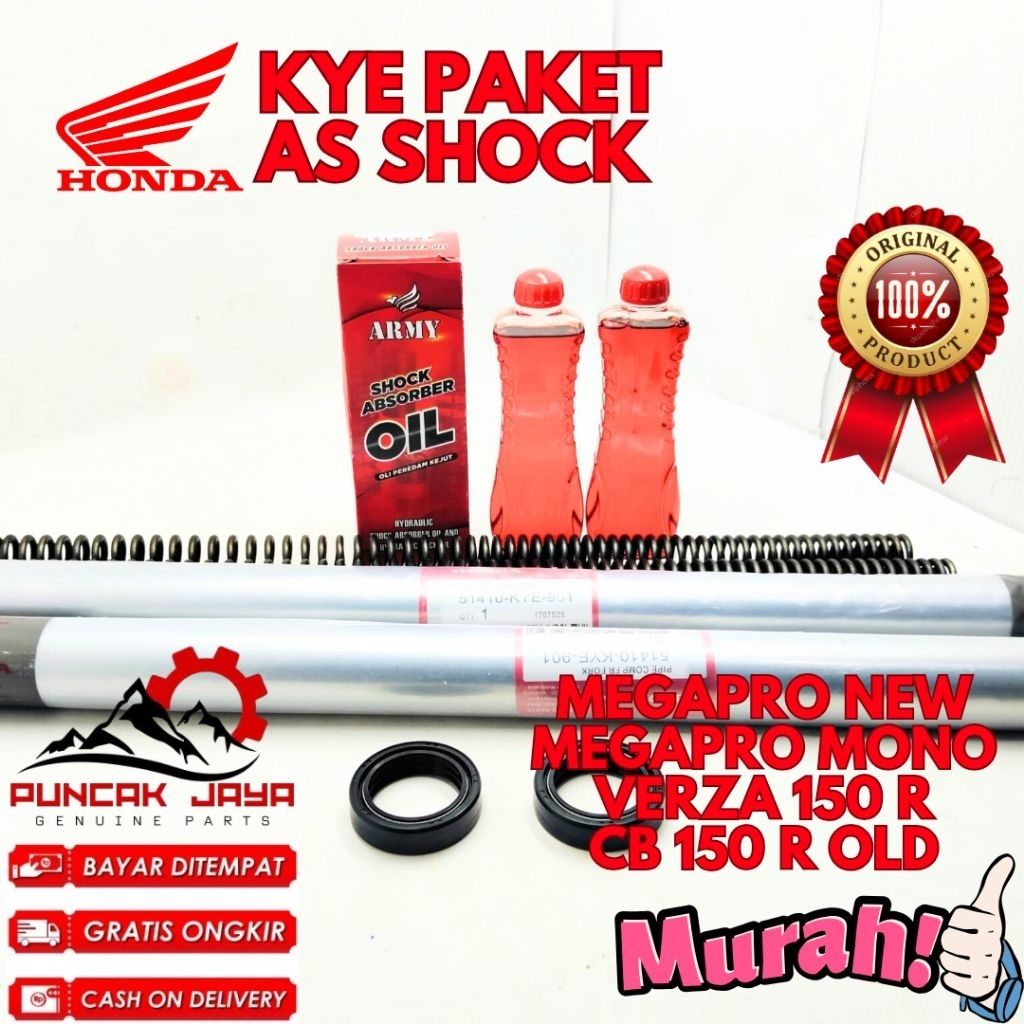 PAKET AS SHOCK ORIGINAL HONDA KODE KYE, PAKET AS SHOCK MEGAPRO NEW, PAKET AS SHOCK MEGAPRO MONO, PAK