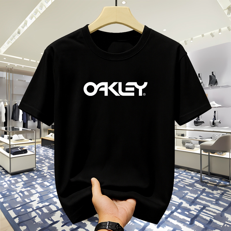 Kaos OAKLEY Original Pria Wanita T-Shirt Streetwear Fashion Logo Print Desain Grafis Trendy Bahan Ka
