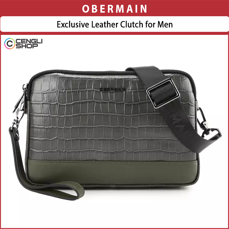 OBERMAIN Exclusive Leather Clutch for Men