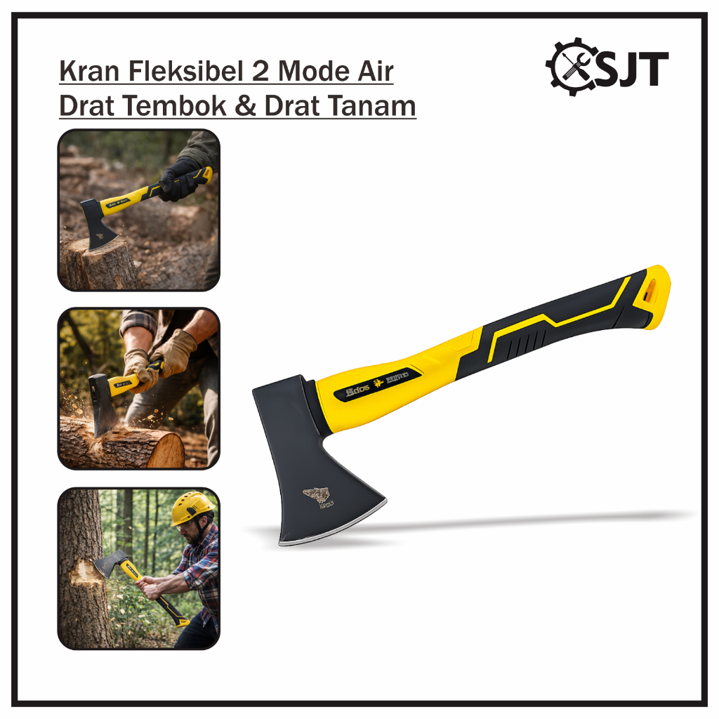 Kampak kayu Fiber 500 600 gr / Kapak Pemotong Kayu Kuat Dan Tajam - SJT