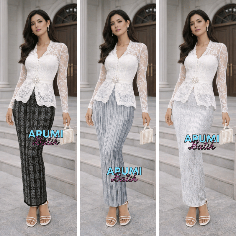 Rok Songket Plisket / Rok Bawahan Kebaya Modern / Songket Plisket / Songket Palembang