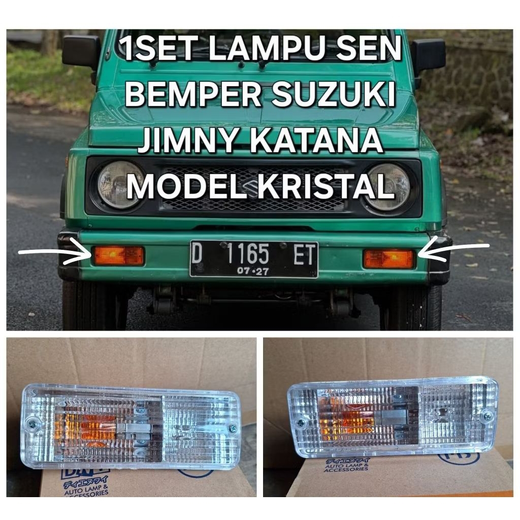 1SET LAMPU SEN BEMPER SUZUKI JIMMY KATANA MODEL CRYSTAL