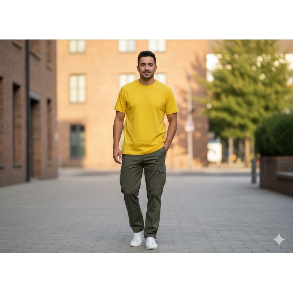 (Hijau Muda Stabilo) Kaos Polos Lengan Pendek Polos Soft Katun Combed 30s Pria Wanita Unisex