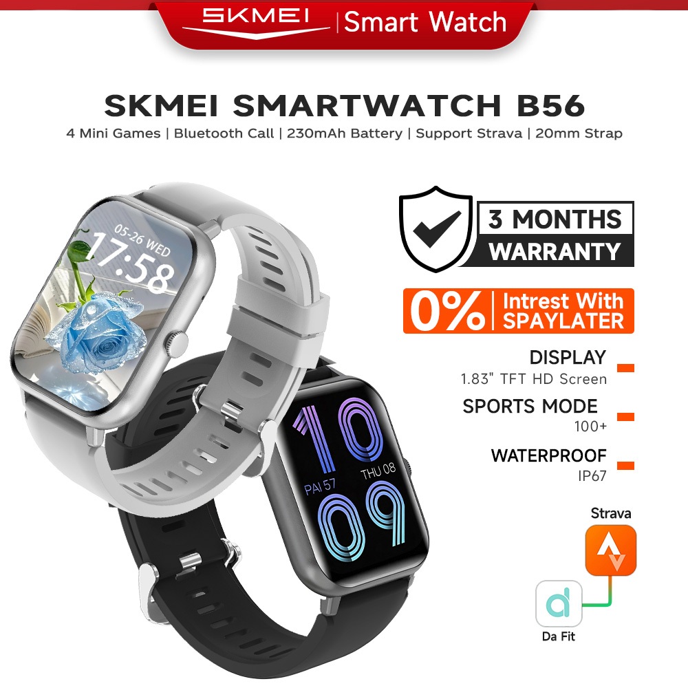 SKMEI Smartwatch B56/ Jam Tangan Smartwatch Wanita Elegan​​ IP67 Waterproof / 230mAh Baterai Standby