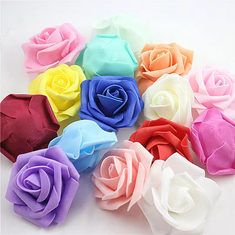Kepala Bunga - Mawar Spons 7 cm Artificial Flower Foam Spon Rose Ros Mekar Sponge Fom Gabus Kuntum K
