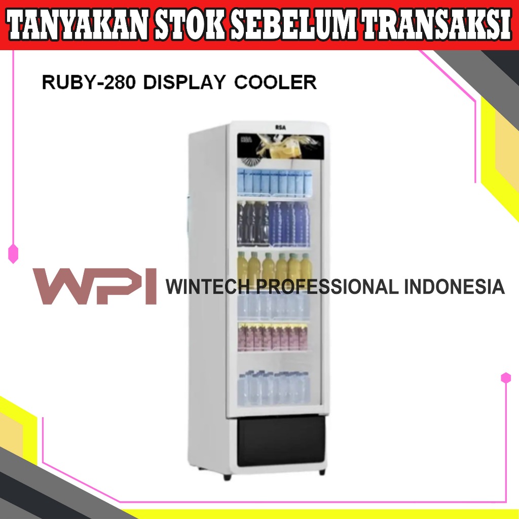 RSA RUBY-280 Display Cooler / Showcase Pendingin Minuman / Lemari Pendingin Minuman / Showcase 1 Pin