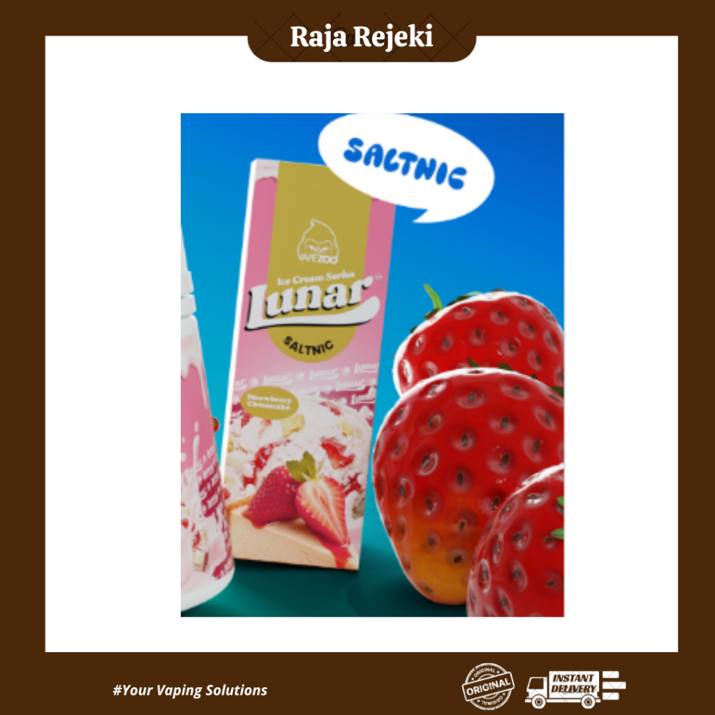 LUNAR ICE CREAM STRAWBERRY CHEESECAKE SERIES SALTNIC 30MG 30ML BY VAPEEZOO