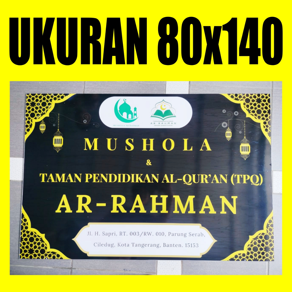 Papan Nama Acrylic 80x140 Papan Nama Dokter Plang Bidan Praktek Sekolah Sign Label 80*140 Akrilik