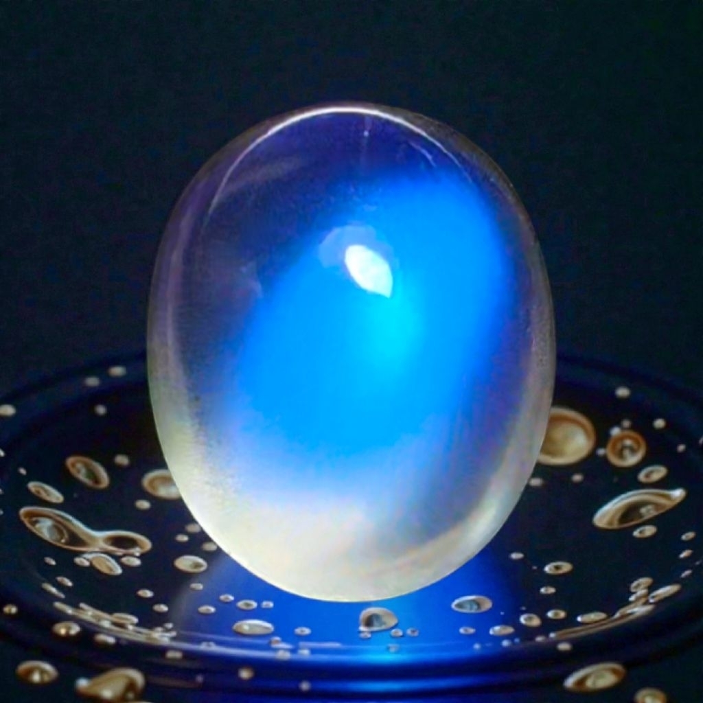 NATURAL MOONSTONE, Biduri bulan, Biduri laut (CEYLON)
