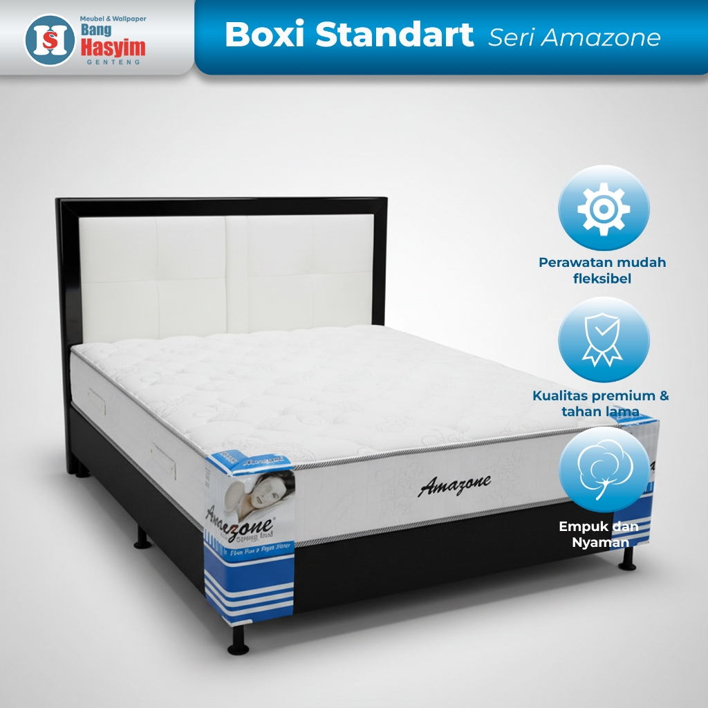 BANG HASYIM Springbed Dipan Boxi Standart Amazone Springbed Amazone Satu Set Boxi Standart Amazone