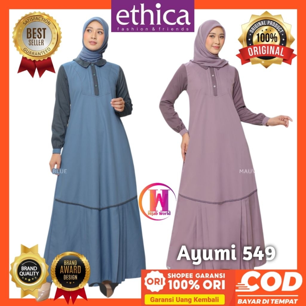 ETHICA Ayumi 549 Ethica Original - Gamis Ethica Terbaru 2026 - Gamis Remaja - Baju Gamis Premium - B