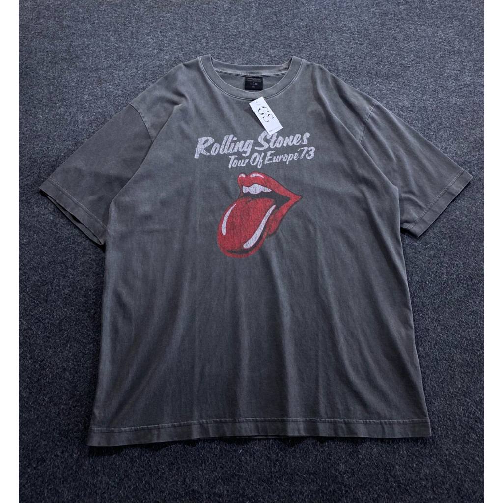 KAOS BRANDED BEKAS ROLLING STONES - TOUR OF EUROPE '73 VINTAGE WASH ABU TUA PREMIUM