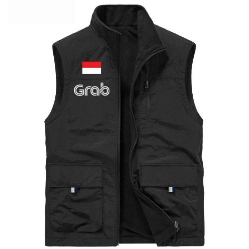 Rompi Outdoor Pria GRAB, ROmpi Pria Vest Outdoor, Rompi Motor Pria Grab