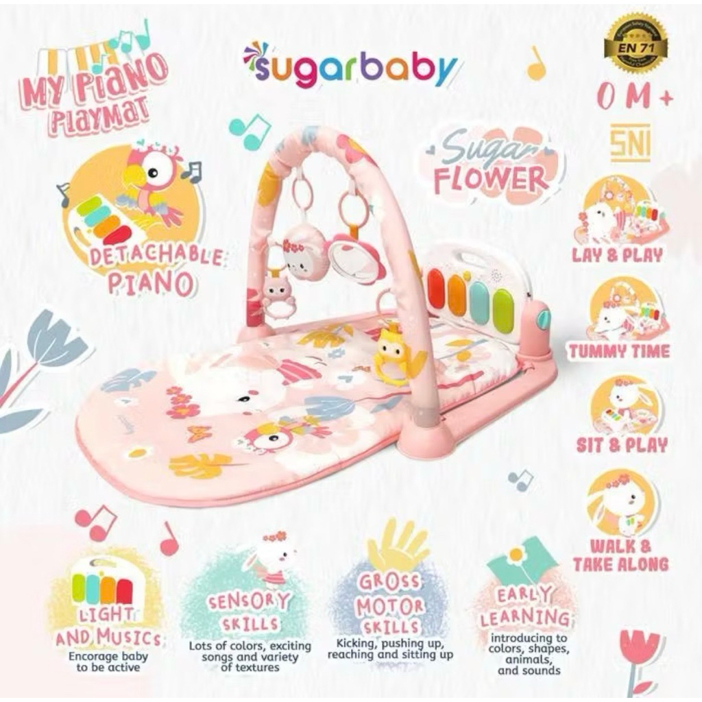 PRELOVED Mainan Gym Bayi Sugar Baby My Piano Playmat